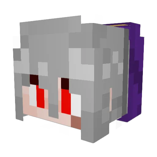 MusicboxIly Minecraft avatar head, 3D render