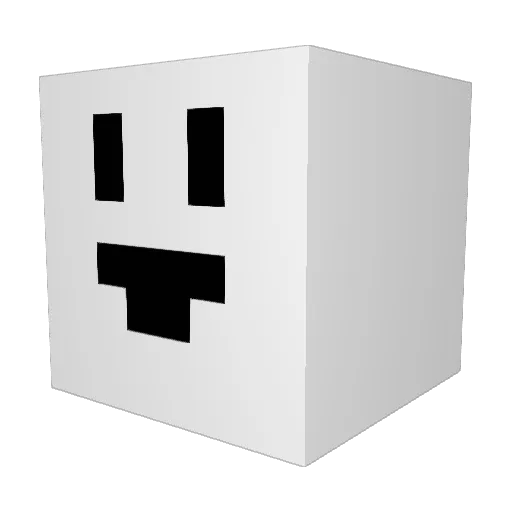 Musicetta Minecraft avatar head, 3D render