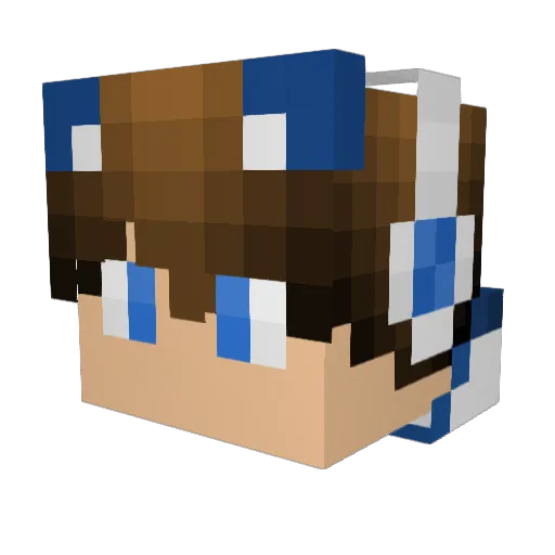 MusicianlyMan Minecraft avatar head, 3D render