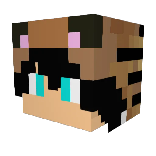 Musico16 Minecraft avatar head, 3D render