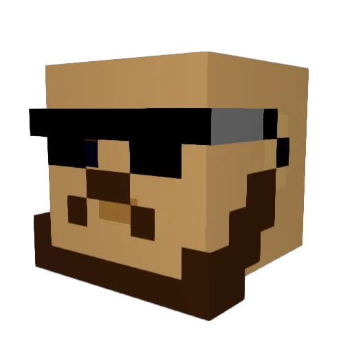 Musico_sama Minecraft avatar head, 3D render