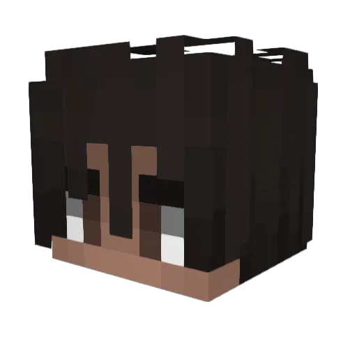 MusiiMc Minecraft avatar head, 3D render