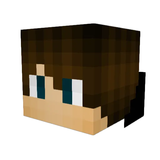 Musikex Minecraft avatar head, 3D render