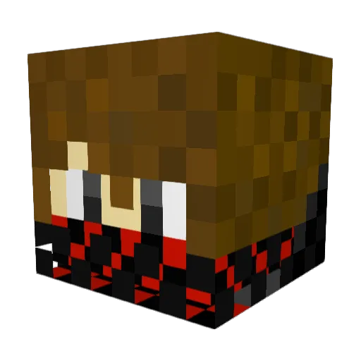 Musikmake Minecraft avatar head, 3D render