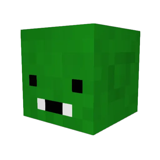 Muske Minecraft avatar head, 3D render