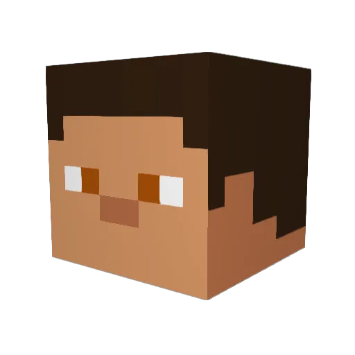 MuskeIkater Minecraft avatar head, 3D render