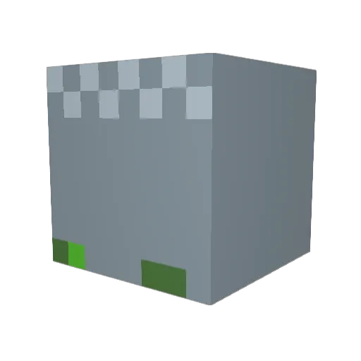 Muskelbibber Minecraft avatar head, 3D render