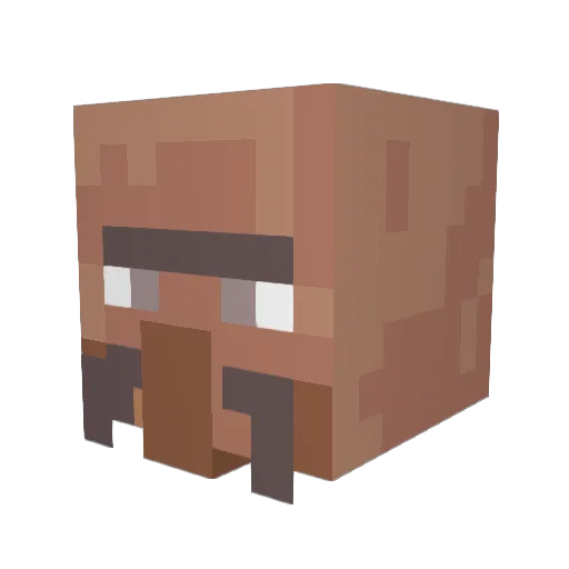Muskrat22 Minecraft avatar head, 3D render