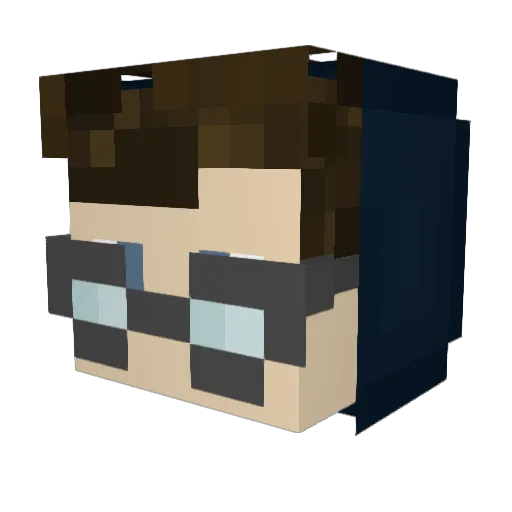 Muskrat_Man Minecraft avatar head, 3D render