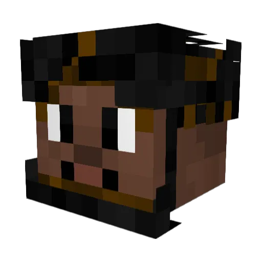 Muslimslakter Minecraft avatar head, 3D render