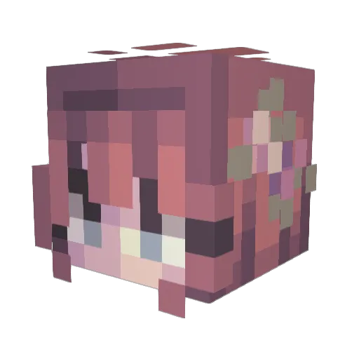 Musly2_ Minecraft avatar head, 3D render