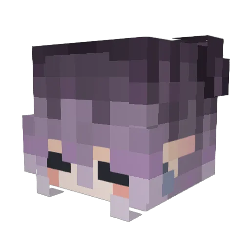 Musoongi Minecraft avatar head, 3D render