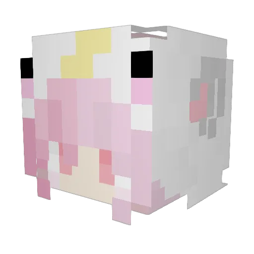 Mussepigg08 Minecraft avatar head, 3D render