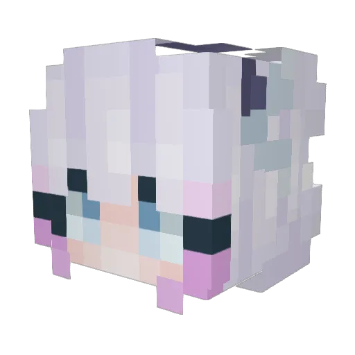 Mussia Minecraft avatar head, 3D render