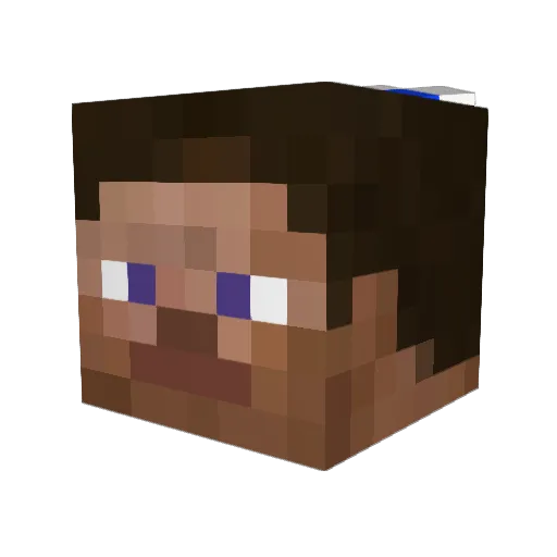 Mussolino Minecraft avatar head, 3D render