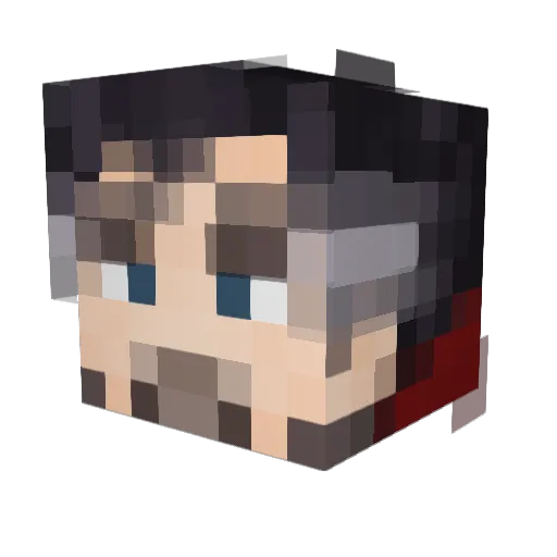 MustacheV3 Minecraft avatar head, 3D render
