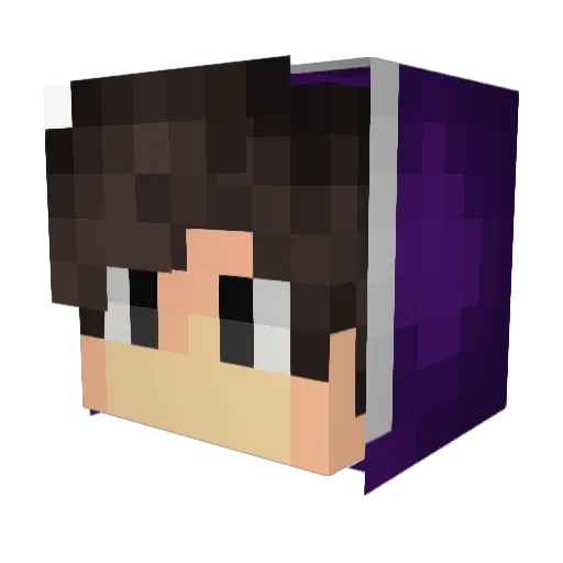 MustachemikeTv Minecraft avatar head, 3D render