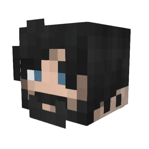MustafAlpha Minecraft avatar head, 3D render