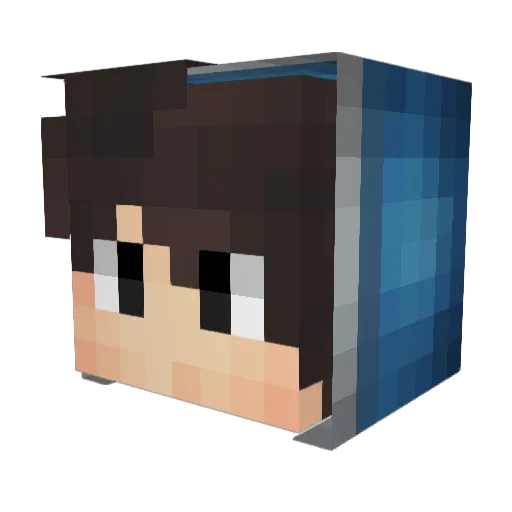 MustafaArslan Minecraft avatar head, 3D render