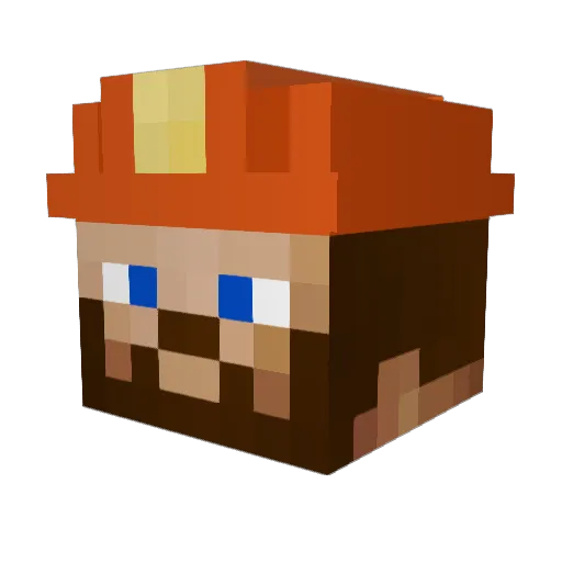 Mustafadgn Minecraft avatar head, 3D render