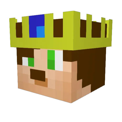 MustafakemalK Minecraft avatar head, 3D render