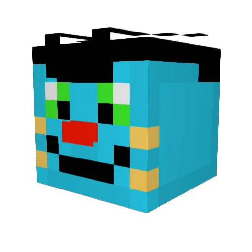 Mustafar32 Minecraft avatar head, 3D render