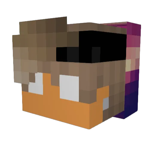 MustafiX Minecraft avatar head, 3D render