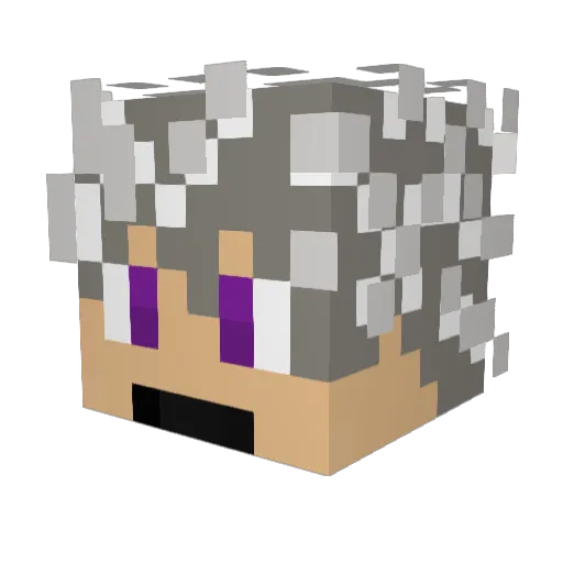 MustangHottie Minecraft avatar head, 3D render