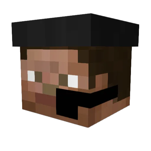 MustaphaTR Minecraft avatar head, 3D render