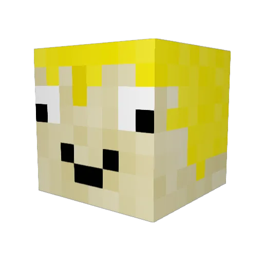 MustardMan89502 Minecraft avatar head, 3D render