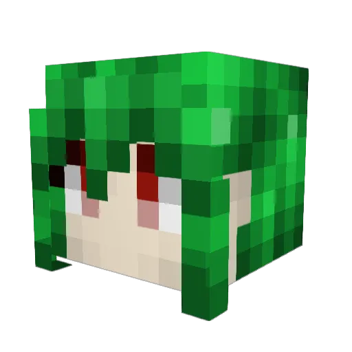 MustardMarisa Minecraft avatar head, 3D render