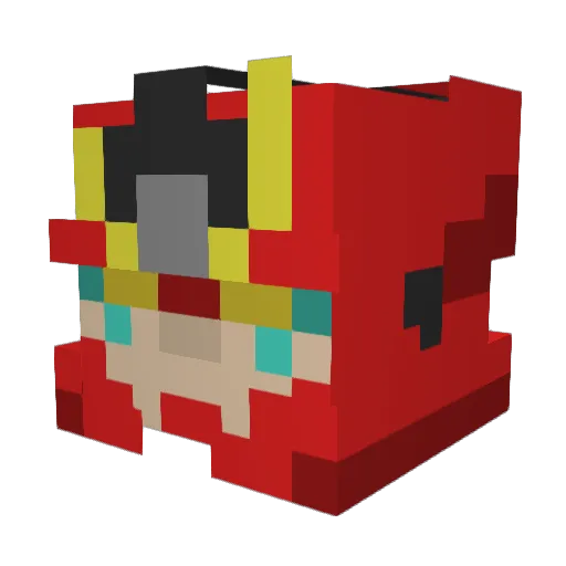 MustardMenace Minecraft avatar head, 3D render