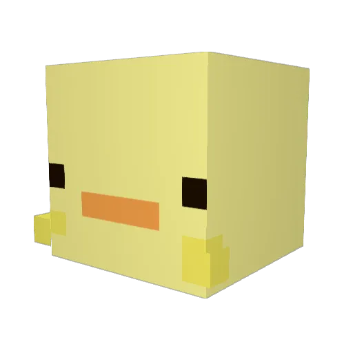MustardNuggets Minecraft avatar head, 3D render
