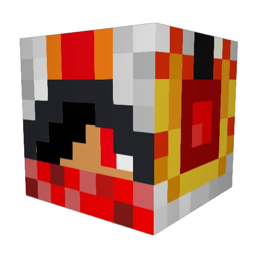 Muster10 Minecraft avatar head, 3D render