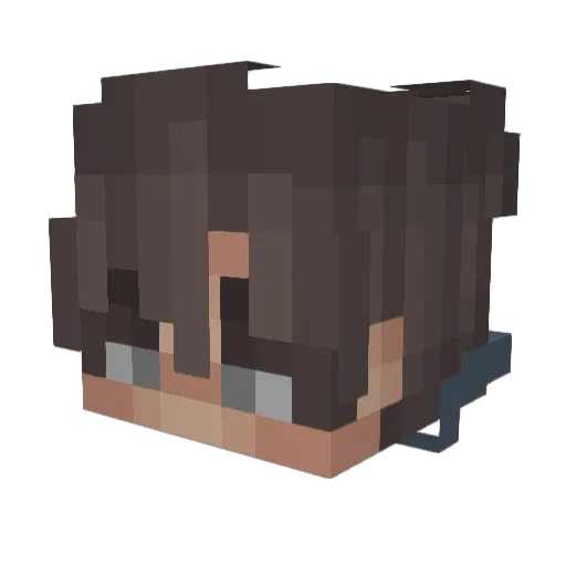 MustiLity Minecraft avatar head, 3D render