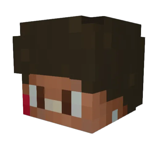 MustiQ7 Minecraft avatar head, 3D render