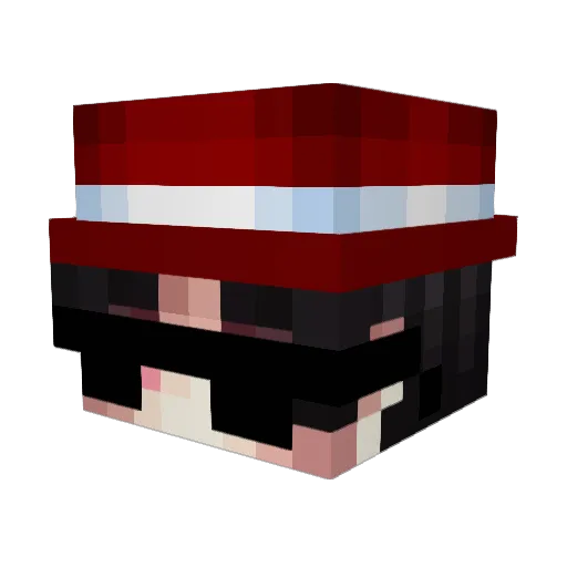 Mustifyy Minecraft avatar head, 3D render