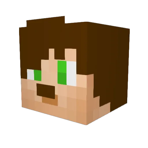 MustiiK Minecraft avatar head, 3D render