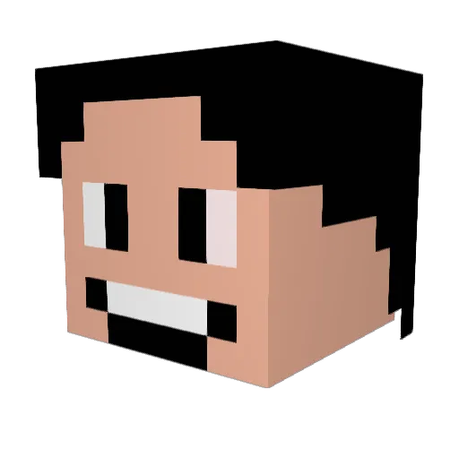 Mustiruman Minecraft avatar head, 3D render