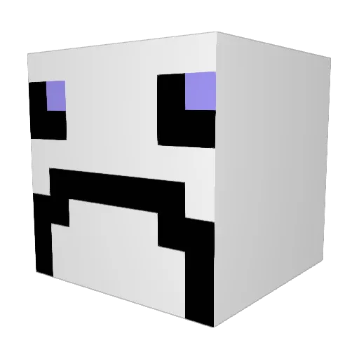 Mustl Minecraft avatar head, 3D render
