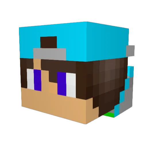 Muststash11 Minecraft avatar head, 3D render