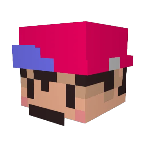 MustyDuster Minecraft avatar head, 3D render