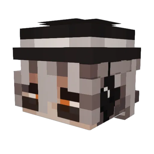 MustyEntity Minecraft avatar head, 3D render