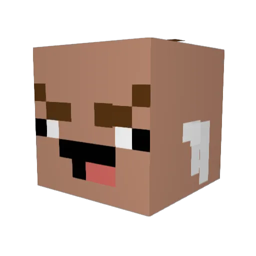 MustyQueeff Minecraft avatar head, 3D render