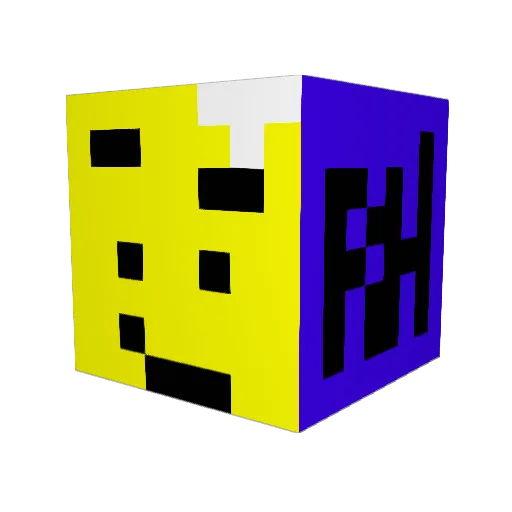 MustyRock Minecraft avatar head, 3D render