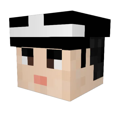 MustySky72 Minecraft avatar head, 3D render