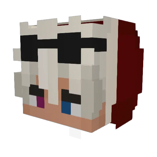 Musty_02 Minecraft avatar head, 3D render