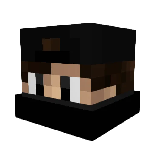 Mut3d Minecraft avatar head, 3D render