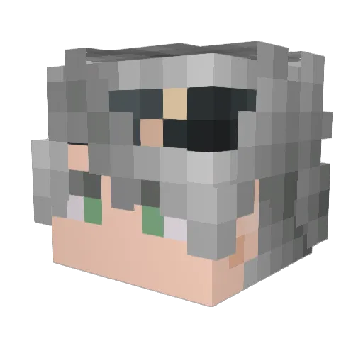 Mutahar101 Minecraft avatar head, 3D render