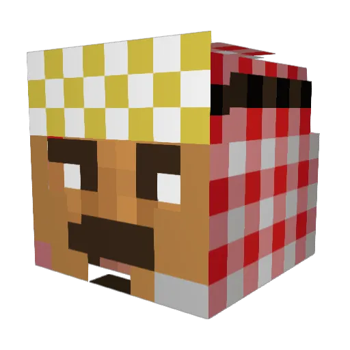 Mutaib1 Minecraft avatar head, 3D render